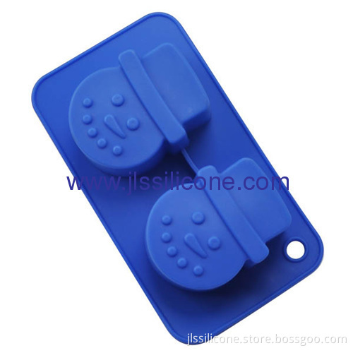 Brand New Lovely Snowman Shaped Silicone Bakeware Cake Pans 